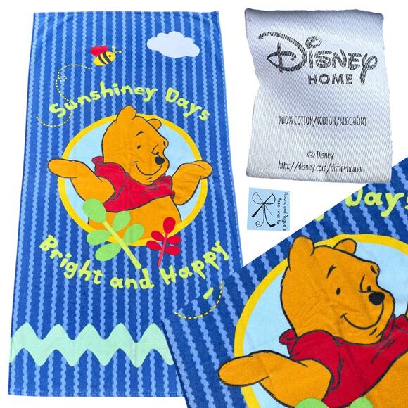 Disney Home Winnie the Pooh Happy Days Beach Shower Towel - Picture 1 of 3